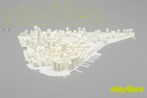 stampa 3d modello manhattan new york alto sud