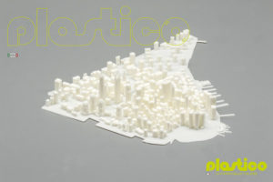 stampa 3d modello manhattan new york alto sud ovest